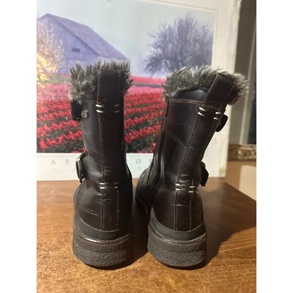 MERRELL TREMBLANT EZRA ZIP WATERPROOF Boots Sz 6 Leather Women J99076 Sherpa - Picture 6 of 7